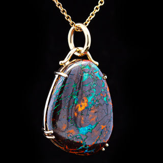 Yuni | Blue-Green Australian Boulder Opal Necklace