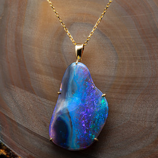 River | Australian Fossil Shell Opal Necklace