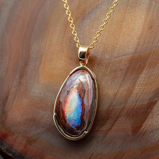 Holly | Australian Yowah Nut Boulder Opal Necklace