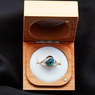 Valeria | Blue Australian Boulder Opal Ring