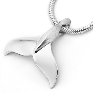Diving Fluke Necklace in Sterling Silver by World Treasure Designs