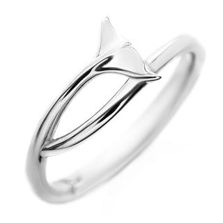 Dolphin Tail Ring in Sterling Silver