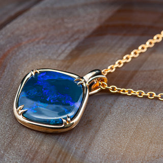 Violet | Australian Black Opal Necklace