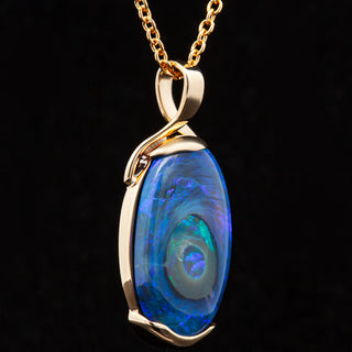 Atlas | Australian Fossil Black Opal Necklace
