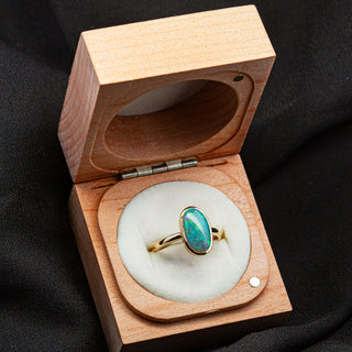 Allie | Multicoloured Australian Crystal Opal Ring