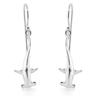 Hammerhead Shark Earrings in Sterling Silver by World Treasure Designs