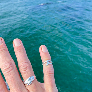 Humpback Whale Calf Ring in Sterling Silver by World Treasure Designs