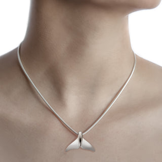 Humpback Whale Tail Pendant in Sterling Silver by World Treasure Designs