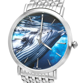 Humpback Whale Ocean Watch Stainless Steel by World Treasure Designs