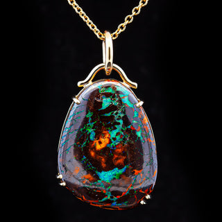 Yuni | Blue-Green Australian Boulder Opal Necklace