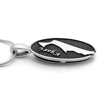 Silver K'gari Fraser Island Pendant Necklace by World Treasure Designs