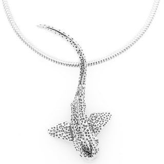 Leopard Shark Necklace in Sterling Silver by World Treasure Designs
