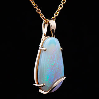 Carolyn | Blue-Green-Purple Australian Crystal Opal Necklace
