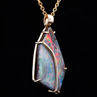 Kamilla | Pink Australian Boulder Opal Necklace
