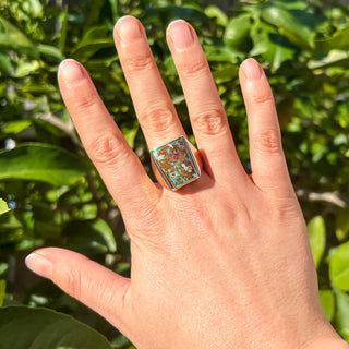 Eila | Multicoloured Australian Boulder Opal Ring