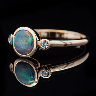 Poppy | Multicoloured Australian Crystal Opal Ring