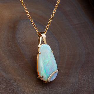 Carolyn | Blue-Green-Purple Australian Crystal Opal Necklace