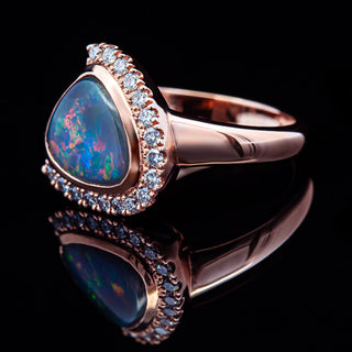 Scarlett | Rose Gold Mulicoloured Australian Opal Ring