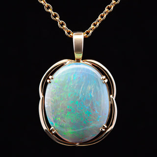 Tori | Multicoloured Australian Semi-Black Opal Necklace