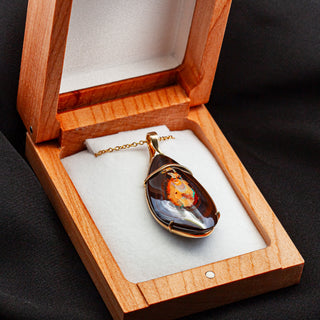 Shakti | Orange Australian Yowah Nut Boulder Opal Necklace