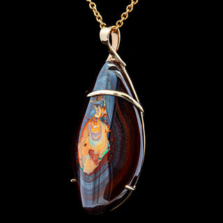 Shakti | Orange Australian Yowah Nut Boulder Opal Necklace