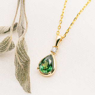 Mabelle | Australian Green-Blue Parti Sapphire Pendant