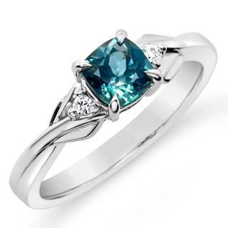 Audrey Petite | Australian Blue Parti Sapphire Ring