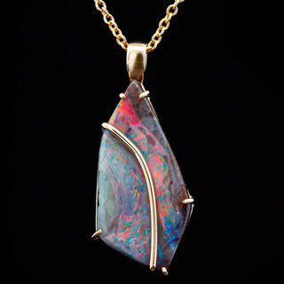 Kamilla | Pink Australian Boulder Opal Necklace