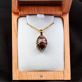 Kari | Purple Australian Boulder Opal Necklace