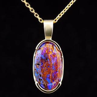 Holly | Purple Australian Boulder Opal Necklace
