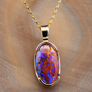 Holly | Purple Australian Boulder Opal Necklace