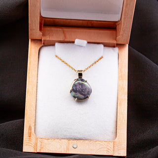 Cassidy | Purple Australian Semi-Black Opal Necklace