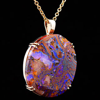 Wren | Purple Australian Boulder Opal Necklace