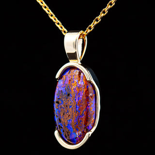 Holly | Purple Australian Boulder Opal Necklace