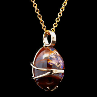 Kari | Purple Australian Boulder Opal Necklace