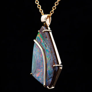 Kamilla | Pink Australian Boulder Opal Necklace