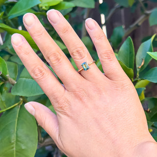 Lorelei | Australian Blue-Green-Yellow Parti Sapphire Ring