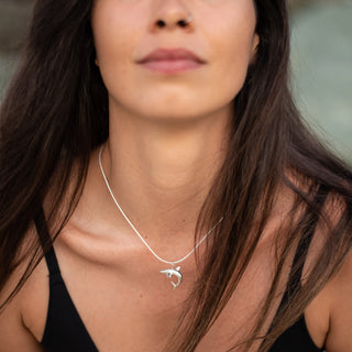 Reef Shark Necklace in Sterling Silver by World Treasure Designs