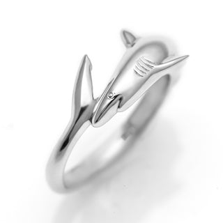 Sterling Silver Reef Shark Rings by World Treasure Designs