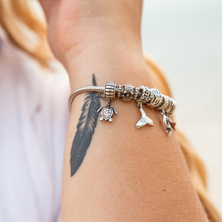 Sterling Silver Sea Turtle Charm by World Treasure Designs
