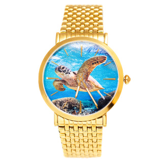Ocean Watch Sea Turtle Watch Yellow Gold by World Treasure Designs