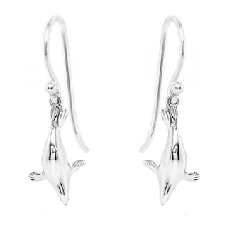 Seal Earrings in Sterling Silver by World Treasure Designs