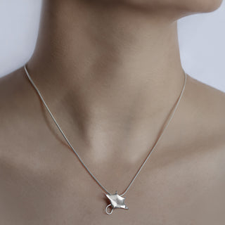 Sterling Silver Manta Ray Necklace by World Treasure Designs