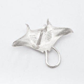 Sterling Silver Manta Ray Pendant Underside