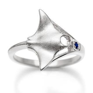 Sterling Silver Manta Ray Ring