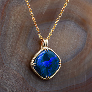 Violet | Australian Black Opal Necklace
