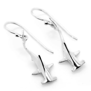 Sterling Silver Hammerhead Shark Earrings by World Treasure Designs