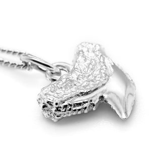 Tiger Shark Tooth Necklace in Sterling Silver by World Treasure Designs