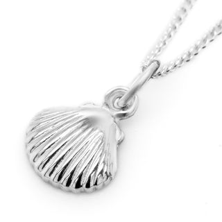 Tiny Seashell Necklace in Sterling Silver by World Treasure Designs