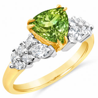 Blanche | Australian Green Parti Sapphire Ring